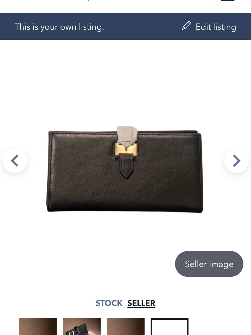 New PLG Large Horizon Wallet--Onyx Leather